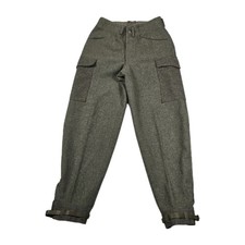 Vintage WWII Swedish Army M39 Wool Cargo Trousers 1941 Original Military 32x31
