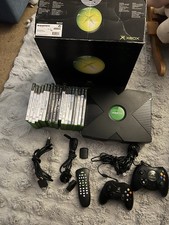 Boxed Original Xbox Console with 18 Games and 2 Controllers,media Remote