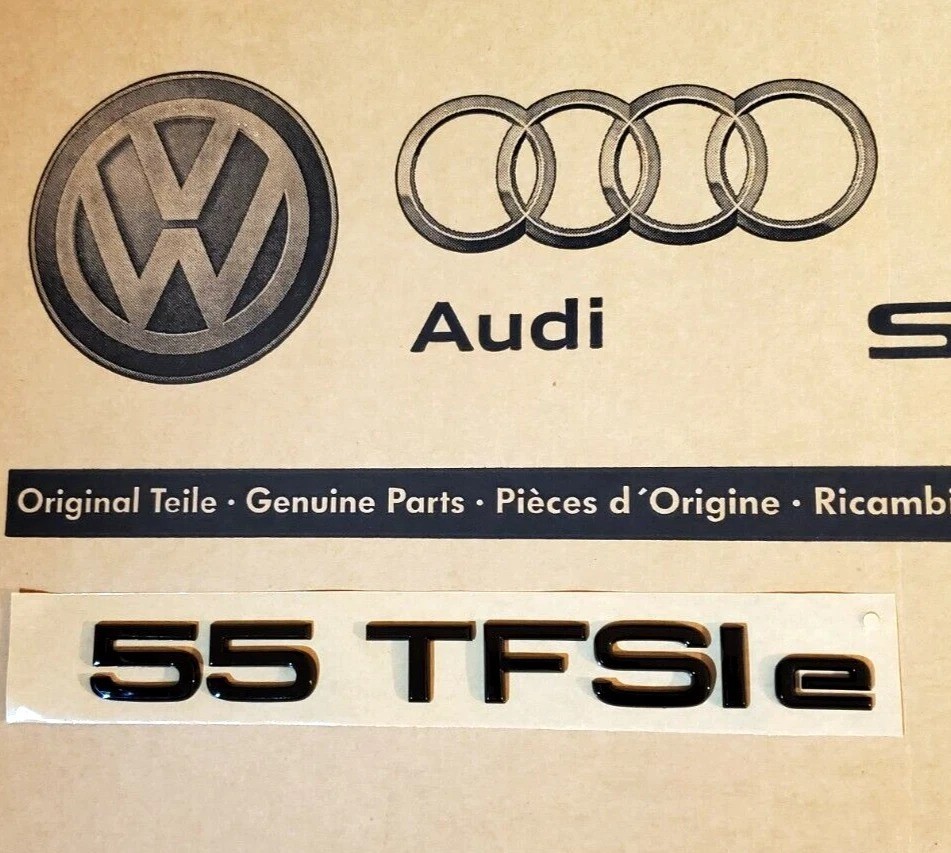 Original Audi 55 TFSIe Rear Badge Emblem Lettering Logo Black Q5 Q7 55TFSI-E