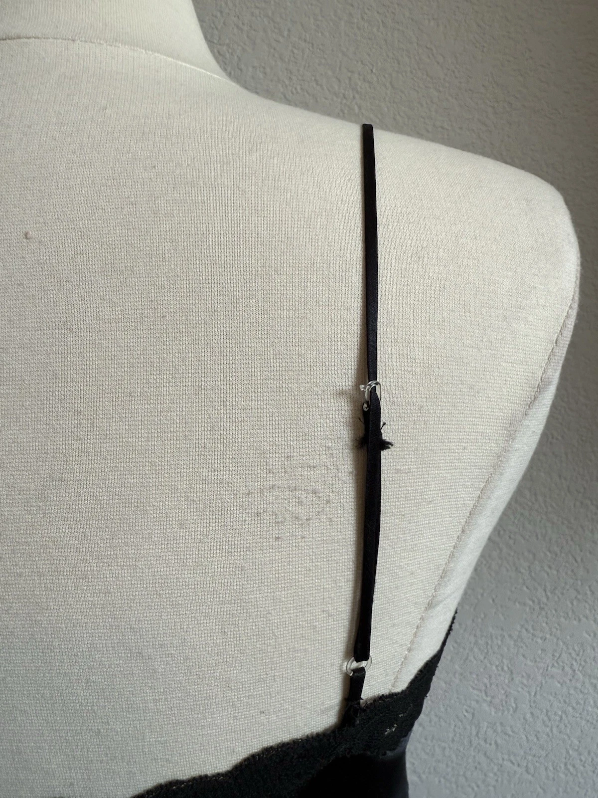 UNDERCOVER Abito vestito donna vintage Victorias Secret etichetta oro nero slip piccolo pizzo anni 90