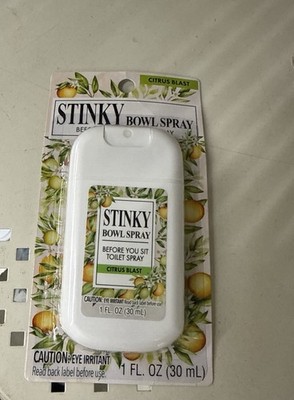 Stinky Bowl Spray Citrus Blast Toilet Odor Neutralizer Spray 1 fl oz Bottle