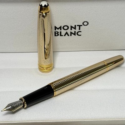 Montblanc Meisterstück Füller Gold Gravur Schwarz Gold Luxus Füllfederhalter Sam