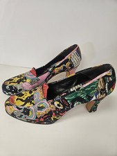 90's Vintage NICOLE MILLER  Silk Pumps ROCK AND ROLL Stuart Weitzman Italy 6 B