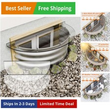 2PCS Polycarbonate Well Covers Outside, Basement/Egress Window Well Cover, Al...