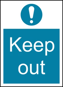 Keep Out Safety PPE Warning Self Adhesive Vinyl Sticker