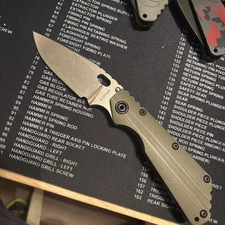 Strider Knives SMF CC hybrid  CPM20CV   Green G-10 Minty