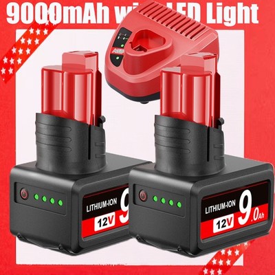 For Milwaukee For M12 12V Lithium Extended Capacity Replacement Battery/Charger