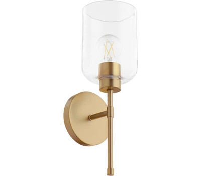 Quorum Lighting 5374-1-80 Tribute Wall Light, 1-Light 100 Watts, Aged Brass