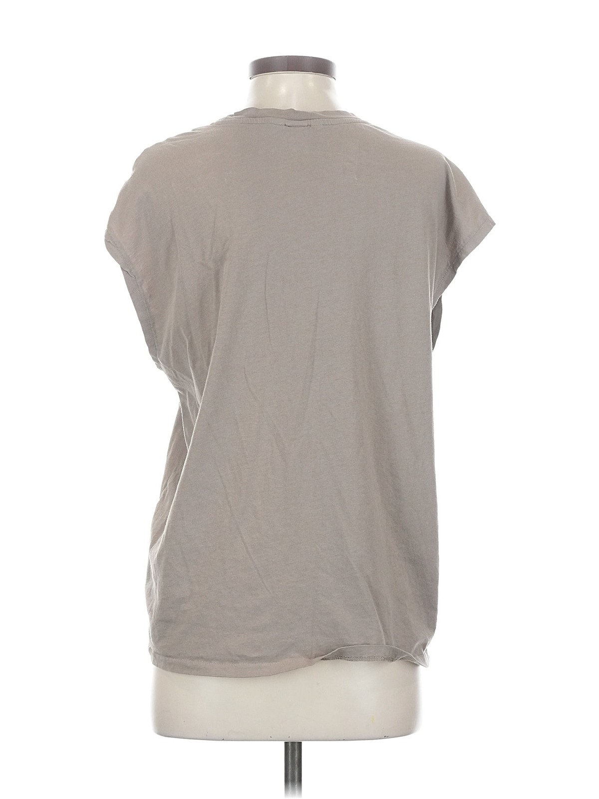 H&M Women Gray Sleeveless T-Shirt S thumbnail 2