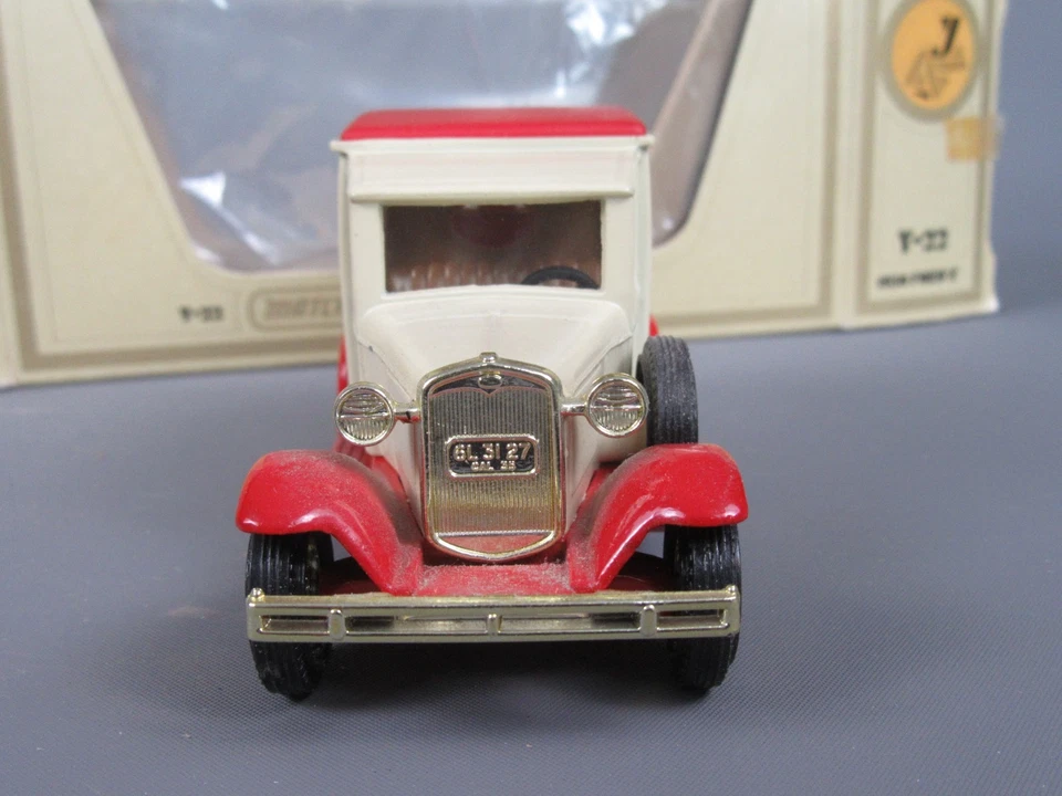 D17 Matchbox Modelle Of Yesteryear Y-22 Ford A Van 1930 Walters Beige IN Ovp - Bild 4 von 4