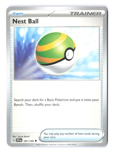 Pokemon Nest Ball Scarlet & Violet Base Set 181/198 NM