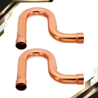 2Pcs 3/4'' ID P-Trap Copper Pipe Fittings Welding Solder Sweat Connection