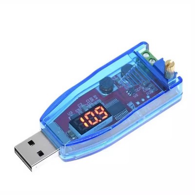 Dynamic Output Control DC to DC USB Input Regulator Module with LCD Display