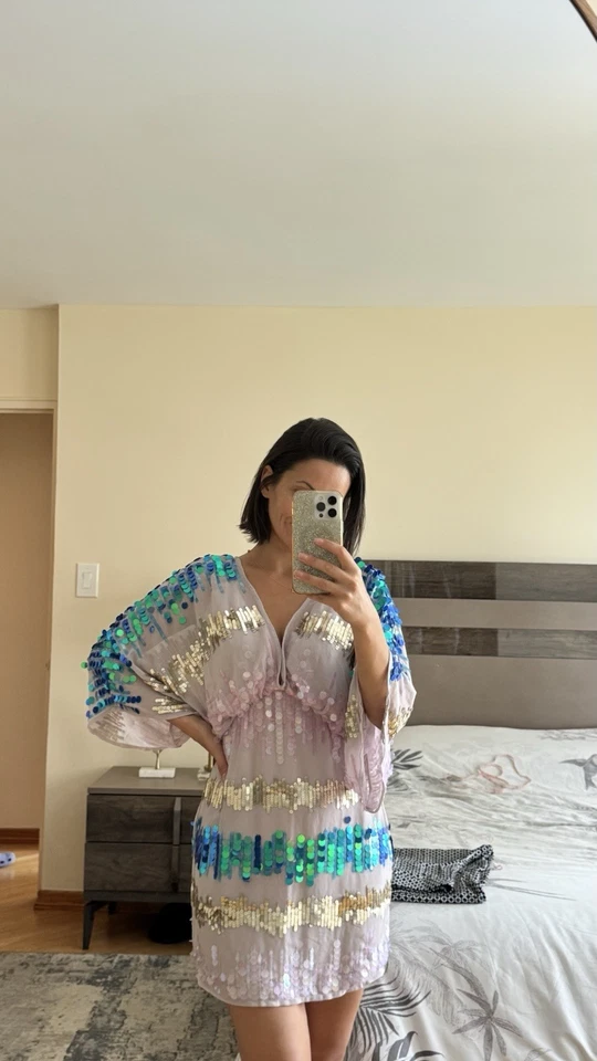 Asos size 2 Sequin Dress - Image 4 of 4