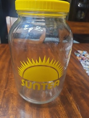 Vtg Suntea Pitcher Jar Icetea Anchor Hocking
