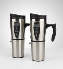Smart Mug With Temperature Control 12V Stainless Steel Heated Mug 16 oz 2PK NWT