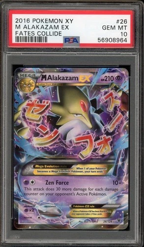 Pokemon M Alakazam EX XY Fates Collide 26/124 PSA 10 Gem Mint