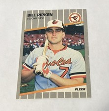 1989 Fleer Baseball - Billy Ripken #616 Black Box on Bat Knob Baltimore Orioles