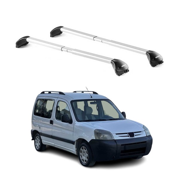 DachträGer FüR Peugeot Partner Mk1 2002-2008 FL 5 TüR 100Kg Alu Silber 2X ABE-image