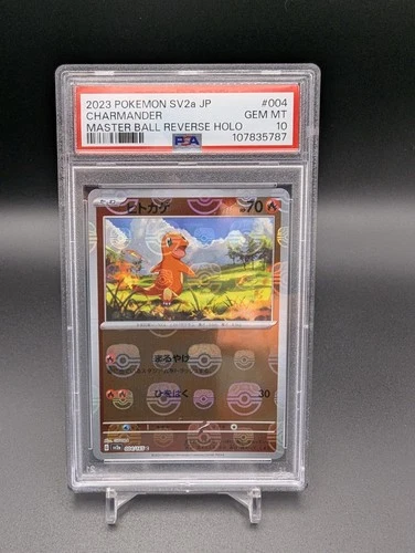 PSA 10 Charmander 004 Pokemon SV2A 151 Japanese 2023 Master Ball Reverse Holo