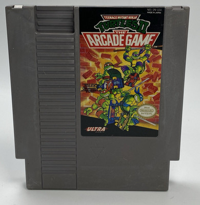 TMNT Turtles II 2 The Arcade Game (Nintendo NES, 1990) Tested & Working