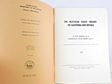 Northern Piute Indians California and Nevada Bureau Of Indian Affairs SC 1960s