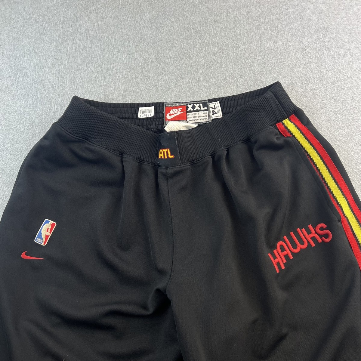 Atlanta Hawks Pants Mens 2XL Black NBA Basketball Tearaway