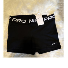 Nike Pro Dri-FIT Girls Black Compression Shorts Size L