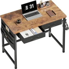 31.5" Computer Desk Home Office Writing Desk Metal Frame Laptop Writing Desk US