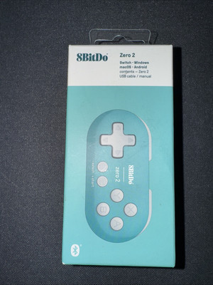 Teal 8Bitdo Zero 2 Bluetooth Gamepad for the Switch/Windows/Mac/Android/Pie