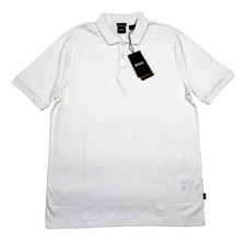 Hugo Boss Polo Shirt Mens Large White Mercerised Cotton Phillipson 222N Jersey