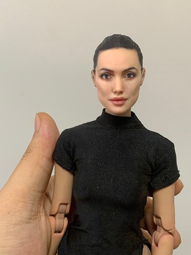 Figura de acción femenina cuerpo 1:12 Angelina Jolie Beauty Girl cabeza esculpida ajuste 6" - Imagen 8 de 19