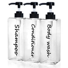 Refillable Shampoo and Conditioner Bottles  Bottles for Bathroom Shower Soap