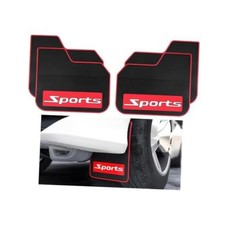 HZEL Car Mud Flaps, 4PCS Soft Flexible Bendable Rubber Vehicle Black/Red