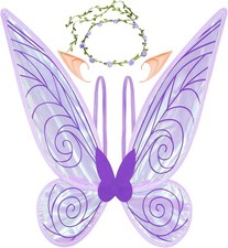 Elegant Purple Butterfly Fairy Wings Costume Set for Adult Parties  Masquerades