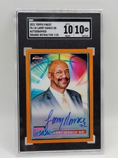 2021 Topps Finest Larry Nance Sr. Autographed Orange Refractor 7/25 SGC 10 Auto