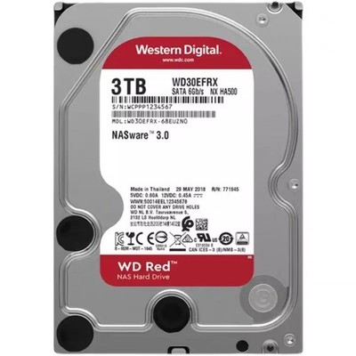 Western Digital 3TB WD30EFRX 5400RPM SATA 3.5'' NASware HDD Hard Disk Drive