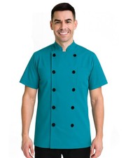 Chef Coat Restaurant Uniform Kitchen Chef Coat Men Women Short Sleeve Chef Coat