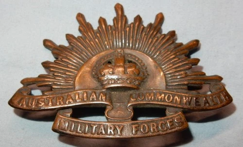 WW1 ERA AUSTRALIAN COMMONWEALTH MILITARY FORCES CAP BADGE AUSTRALIA GENUINE