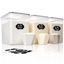 3 Pcs Large Food Storage Container for Flour, Sugar,8.5L /287.42fl oz