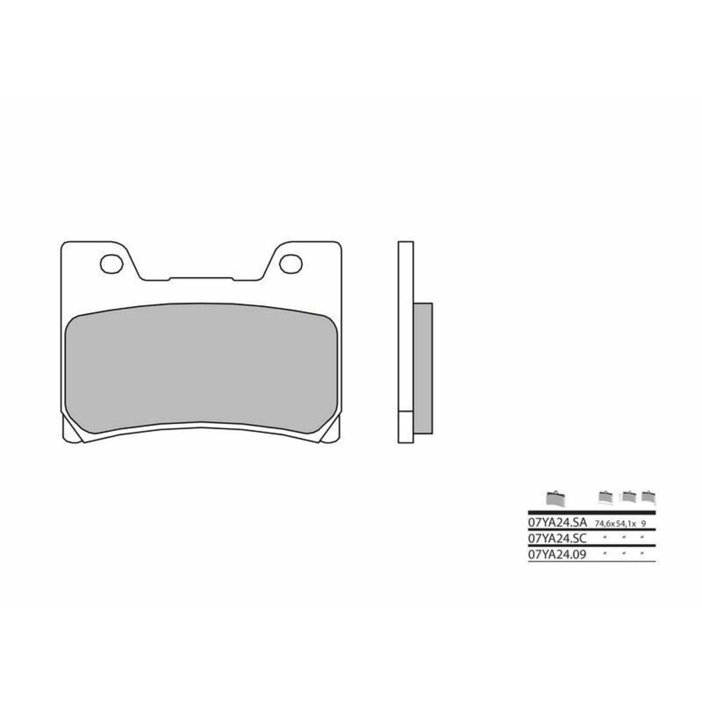 Organic Brake Pads Brembo 07YA2409 for Motorcycle Spare Parts Moped