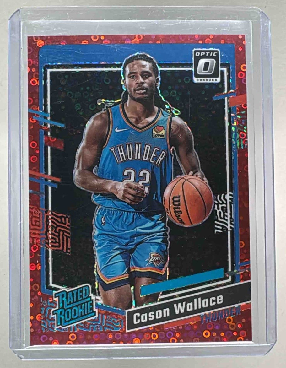 Cason Wallace 2023 Panini Donruss Optic #218 Fast Break Red RC Rated Rookie /75