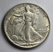 USA 1944 America Moneta da 1/2 dollaro Liberty in argento mezza camminata