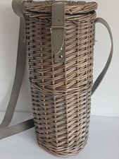 Wicker Wine Basket 1 Bottle Champagne Wine Carrier for Picnic