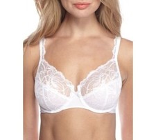 NWTD Bali 36D Lace Desire No-Foam Underwire Bra 6543 White 90561