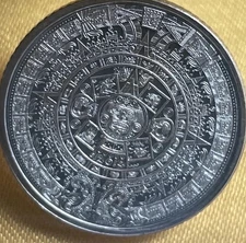 2021 Aztec Calendar (Fractional Silver) 1/10th oz Silver Round Great Aztec Gift