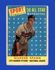 1958 Topps Set-Break #494 Warren Spahn AS LOW GRADE *GMCARDS*