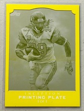 Steven Jackson 2011 Topps Inception 1/1 Yellow Printing Plate Base #92 Rams
