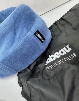Cabeau Evolution Travel Neck Pillow Memory Foam Blue w Travel Case