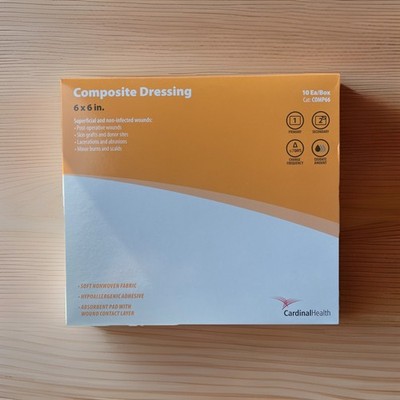 10 Composite Dressings for non-infected superficial wounds 6X6 Cardinal Health